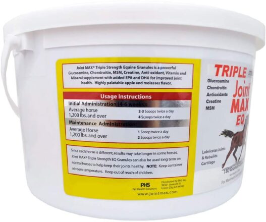 Joint MAX Triple Strength EQ GRANULES for Horses - Support Joint Health - Vitamins, Minerals, Omega 3 Fatty Acids, Antioxidants - 180 Doses