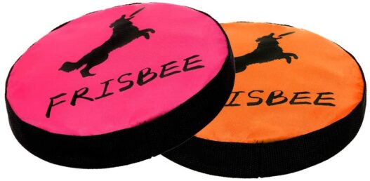 Mihachi 2 Pack Dog Frisbee Indestructible Durable Water Resistant Oxford Cloth Flying Discs Dogs Outdoor Toys