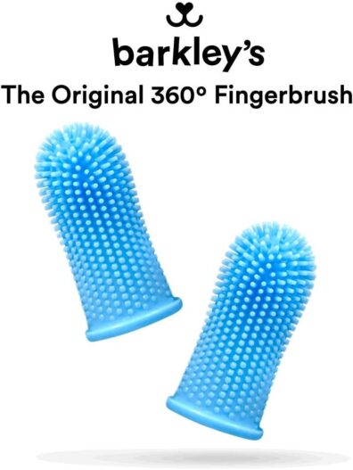 Barkley's 360º Dog Fingerbrush Toothbrush - Ergonomic Design - Full Surround Bristles for Easy Cleaning