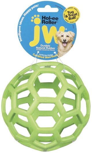 JW Hol-ee Roller Original Do It All Puzzle Ball - Hard Natural Rubber - Assorted Colors