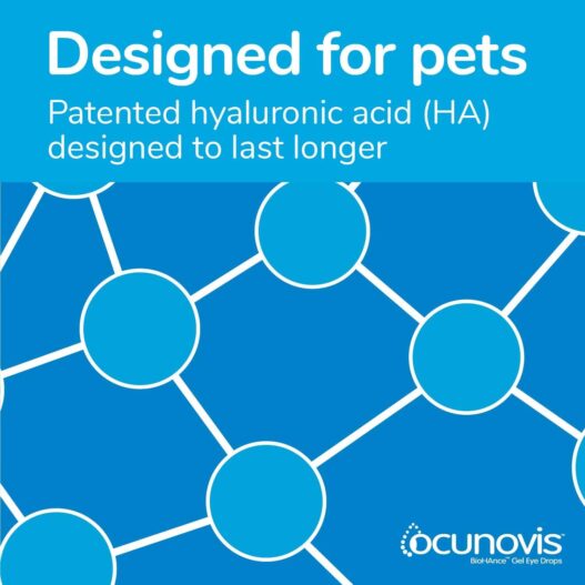 Eye Lube for Dogs and Cats, Ocunovis BioHAnce Gel Eye Drops Artificial Tears for Dog Dry Eye and Cat Dry Eye