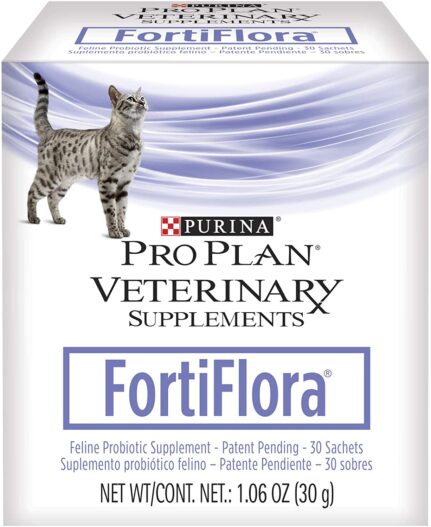 Purina FortiFlora Cat Probiotic Powder Supplement, Pro Plan Veterinary Supplements Probiotic Cat Supplement