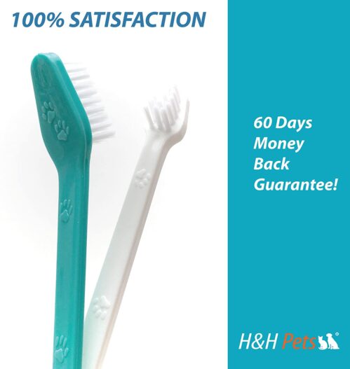 H&H Pets Dog Toothbrushes Best Professional Dog Cat Toothbrush, Great Dental Hygiene, Value Pack of 4 or 8