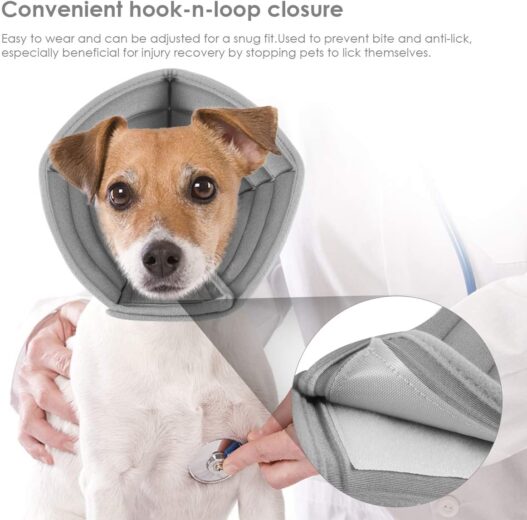 Petyoung Dog Collar for Surgery, Soft Recovery Cone to Protect Dogs Wound Healing, Pet Collar for Dogs and Cats