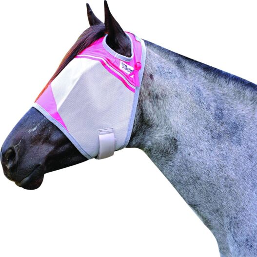Cashel Crusader Standard Fly Mask with Pink Trim, Benefits Breast Cancer - Size: Arab/Cob/Small Quarter Horse