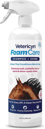 Vetericyn FoamCare Horse Shampoo | Equine Shampoo with Aloe to Promote Healthy Skin and Coat