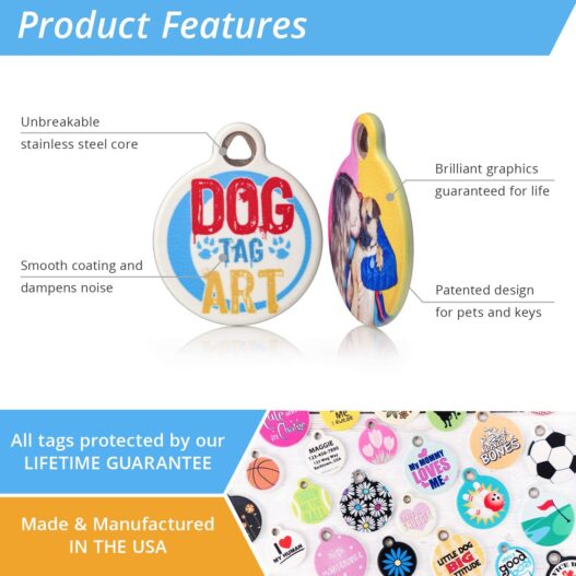 Dog Tag Art - Food-Themed Custom Pet ID Tag for Dogs and Cats