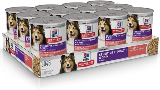 Hill's Science Diet Wet Dog Food, Adult, Sensitive Stomach & Skin 12-Pack