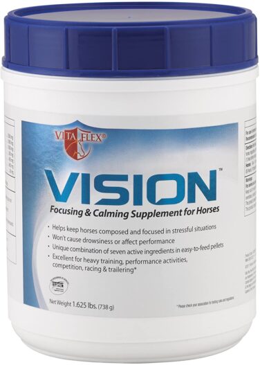 Vita Flex Vision Focusing & Calming Supplement for Horses, Pellets 1.625 Pound